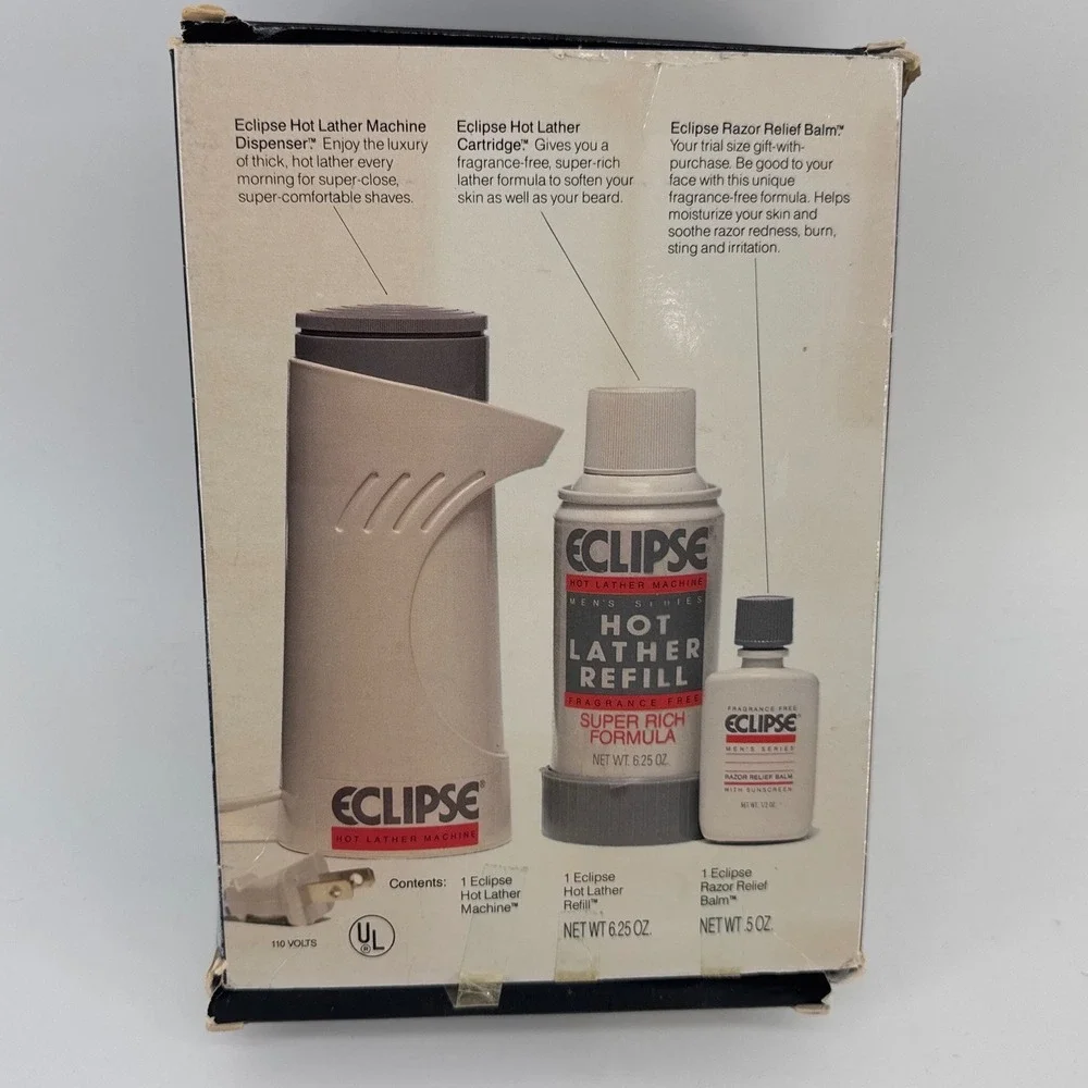 Conair Eclipse Hot Lather Machine Men Vintage Joe Namath HLM1 Shave Kit NEW